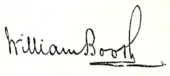 signature de William Booth
