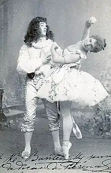 Serge Legat et Pierina Legnani dans Barbe-Bleue, chorégraphié par Marius Petipa, 1896.