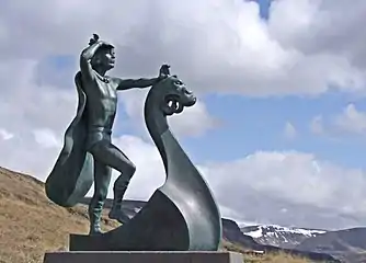 Statue de Leif Erikson à Eiríksstaðir.