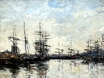 Le Port de Deauville, vers 1860,musée des Beaux-Arts de Leipzig.