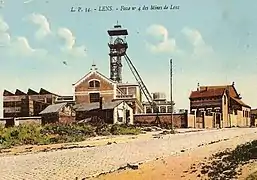 Fosse no 4 Louis Bigo ou Saint Louis, Compagnie des mines de Lens (la même en couleur).