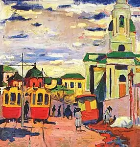 Lentulov, Rue de Moscou, 1910