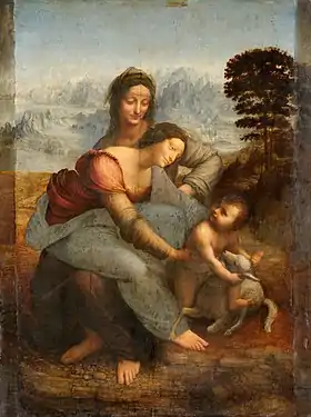 La Vierge, l'Enfant Jésus et sainte Anne (1508) Musée du Louvre  Léonard de Vinci