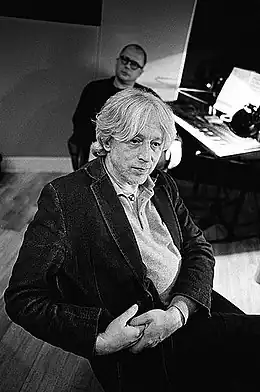 Le compositeur L. Desyatnikov et A. Zeldovich : enregistrement de la musique pour le film Target (Moscou 2009).