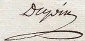 signature d'André Dupin de Beaumont