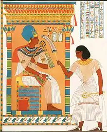 image colorée de deux hommes égyptiens