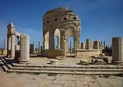 Ruine de la cité romaine de Leptis Magna.