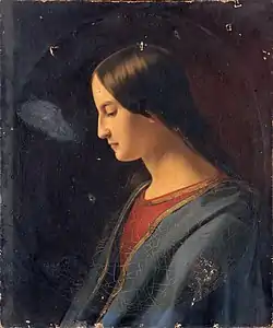 Tête de femme (la Vierge ?) (1842), Paris, musée Carnavalet.
