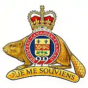 Insigne du Royal 22e Régiment.