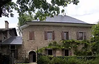 Photo de la maison Les Charmettes à Chambéry où Madame de Warens vécut avec Jean-Jacques Rousseau.