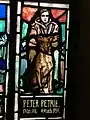 Vitrail de saint Pierre, détail, Peter Petrie