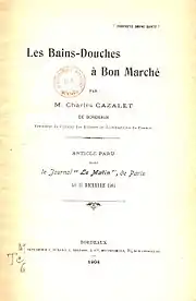 Charles Cazalet et la promotion des bains-douches.