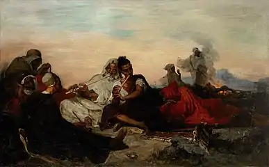 Joueurs de flûte au bivouac (1866), Gustave Guillaumet