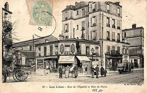 Rue de l'Égalité et rue de Paris