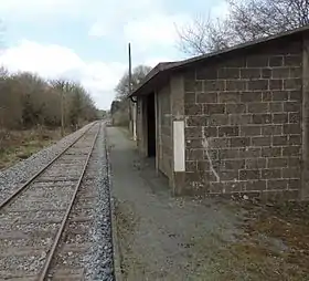 La halte ferroviaire de Lesmaës.