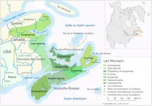 Territoire historique des Micmacs.