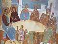 Les Noces de Cana, fresque de l'église de la Nativité-de-la-Vierge par Dionisius