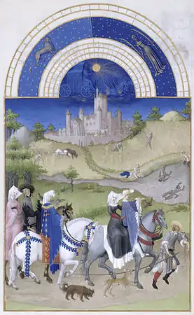 Les Très Riches Heures du duc de Berry : le mois d'août, les frères de Limbourg (1411-1416).
