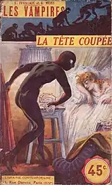 Couverture d'une mise en roman du film Les Vampires, Librairie contemporaine, 1916.