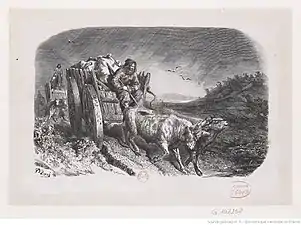 Les arrivages de blé à Odessa, Gustave Doré, Auguste Trichon, 1855