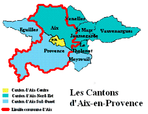 Découpage des 3 cantons d'Aix-en-Provence