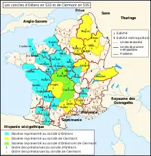 Conciles d'Orléans (533) puis de Clermont (535).