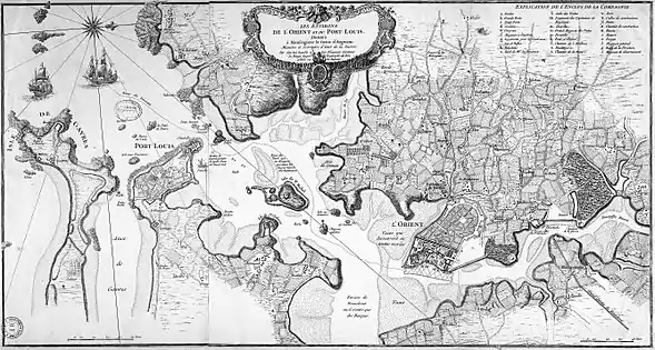 Carte des environs de Port-Louis et de « L'Orient »