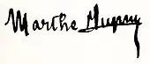 signature de Marthe Dupuy