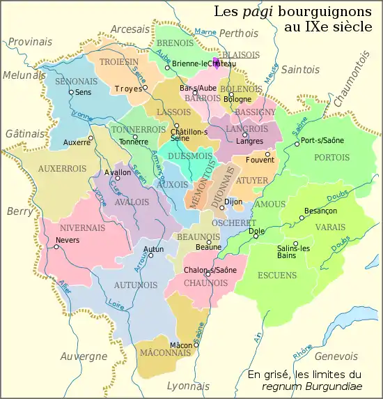 Les pagi carolingiens en « Bourgogne franque » (IXe siècle)