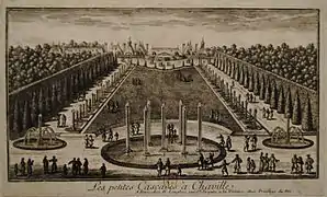 Les "petites cascades à Chaville", Pérelle, vers 1680.