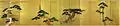 Pins des quatre saisons. XVIIe siècle. Paravent double à 6 feuilles, 156,5 x 367cm. Couleur et or sur papier. Daitoku-ji, Kyoto