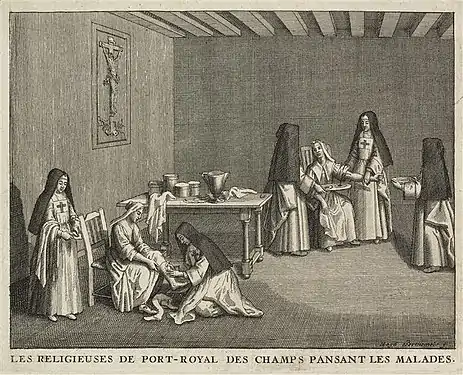 Les religieuses de Port-Royal des Champs pansant les malades, 1710-1713