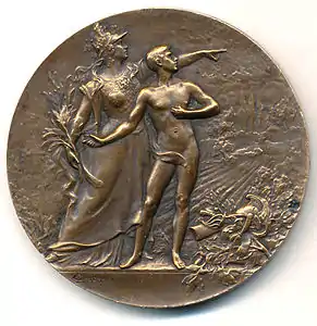 Les sports (1902), médaille en bronze, 50 mm.