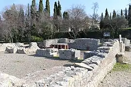 Les deux salles chauffées des thermes romains.