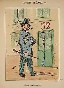Caricature d'un « mouchard des mœurs ».