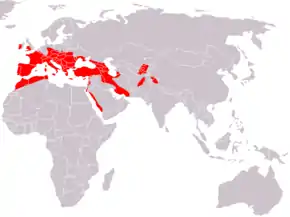 Aire de répartition du Petit Rhinolophe