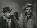 Série The Lone Ranger, épisode Old Joe's Sister (1949), avec Lester Sharpe (à g.) et Wade Crosby