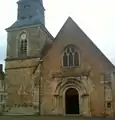 La façade de l'église Notre-Dame vue de la place du Marché.