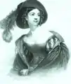 Letitia Elizabeth Landon, 1852, dessinateur: Henry William Pickersgill - graveur: D. H. Robinson.
