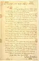 Lettre de Moses Seixas à George Washington