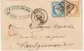 Lettre de Nancy à Faulquemont (Moselle) de 1873.