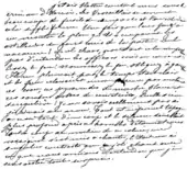 Fragment d'une lettre d'Alix Payen recopiée dans ses mémoires, datée du 18 avril.