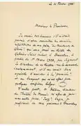 Lettre de Marcel Pagnol (1).