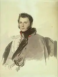 Le prince Lev Viktorovitch Kotchoubeï vers 1820, portrait de Piotr Fiodorovitch Sokolov