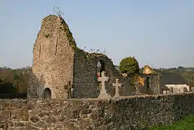 L'église Saint-Martin de Leval-Chaudeville (M) ainsi que l'ensemble formé par cette église et le cimetière qui l'entoure, y compris le mur de clôture (S)