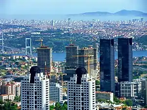 Quartier de Levent, en plein développement dans la périphérie d'Istanbul.