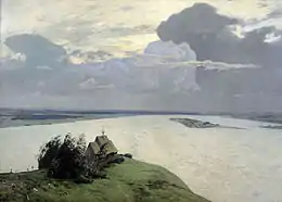 Isaac Levitan. « Paix éternelle ». Étude pour toile peinte à Ostrovno