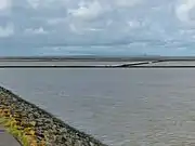 Vue sur la moitié orientale du golfe de Ley et la presqu'île de Leyhörn.