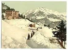 Le sanatorium de Leysin face au Mont Blanc