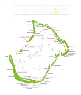 Carte de l'atoll Faadhippolhu.